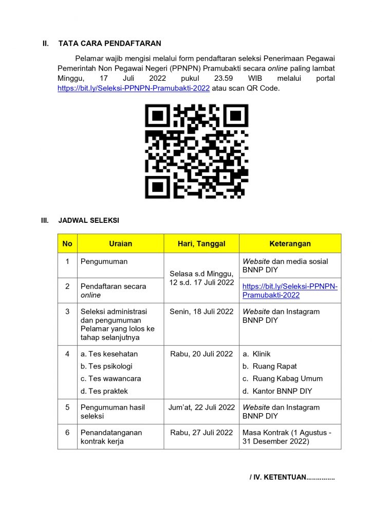 Lowongan kerja BNN Terbaru 2022