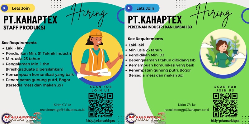 Lowongan Kerja PT Kahaptex Terbaru Juli 2022