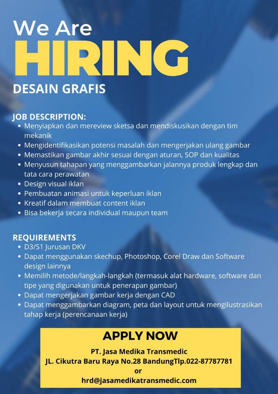 Lowongan PT Jasa Medika Transmedic