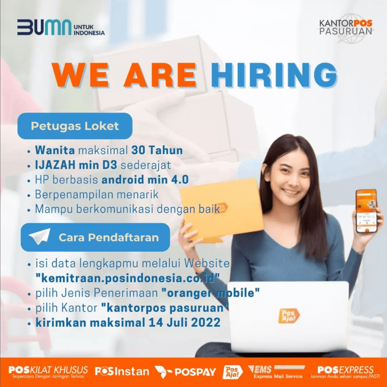 Lowongan Kerja PT Pos Indonesia