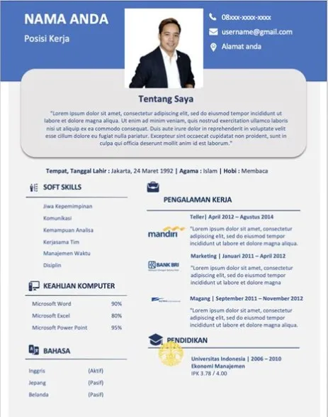 Contoh CV Fresh Graduate Menarik