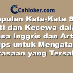 Kumpulan Kata-Kata Sakit Hati dan Kecewa dalam Bahasa Inggris dan Artinya: Tips untuk Mengatasi Perasaan yang Tersakiti